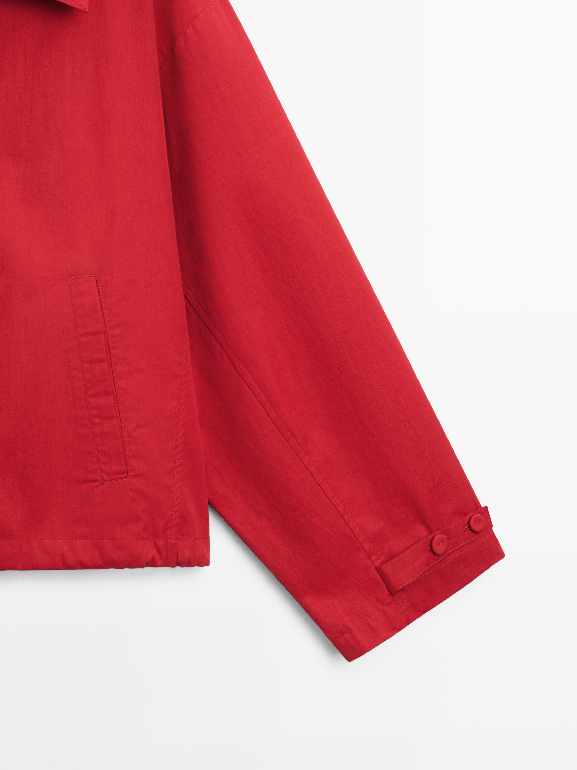 Lightweight cotton jacket with button details
